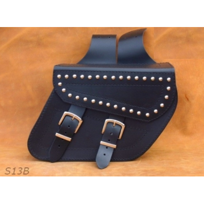 Kožené moto brašny S13 černé, 30x25x14cm