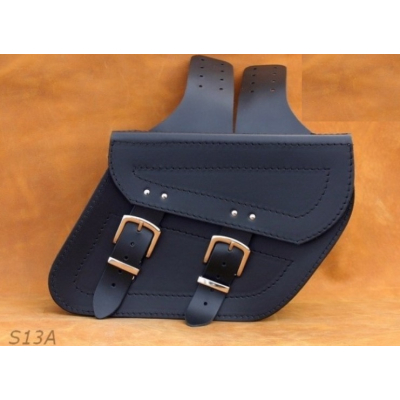 Kožené moto brašny S13 černé, 30x25x14cm