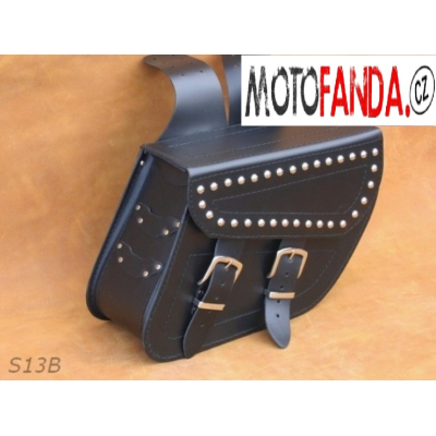 Kožené moto brašny S13 černé, 30x25x14cm
