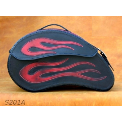 Kožené moto brašny S201 Red černé, 57x34x19cm