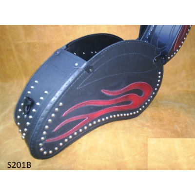 Kožené moto brašny S201 Red černé, 57x34x19cm