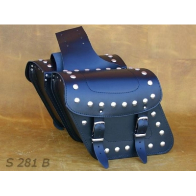 Kožené moto brašny S281 černé, 28x26x15cm
