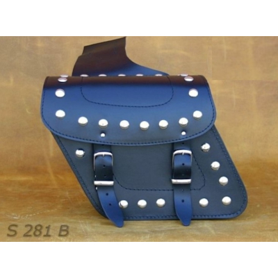 Kožené moto brašny S281 černé, 28x26x15cm