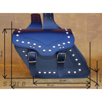 Kožené moto brašny S291 černé, 33x28x17cm