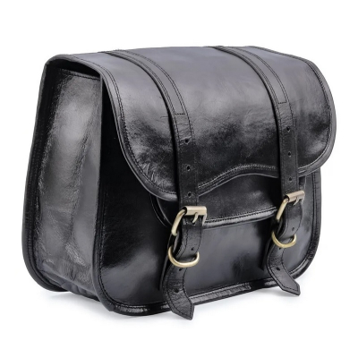 Kožené retro moto brašny černé 1ks