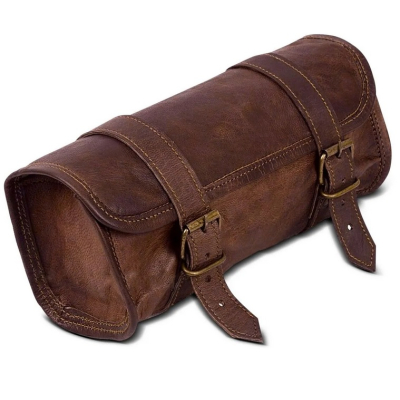 Kožená rolka retro hnědá