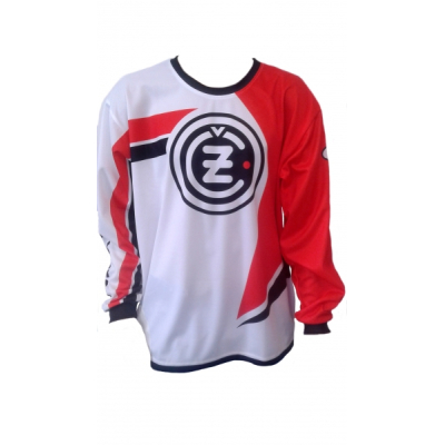 Dres ČZ LOGO bílo/červeno/černý 17104-98