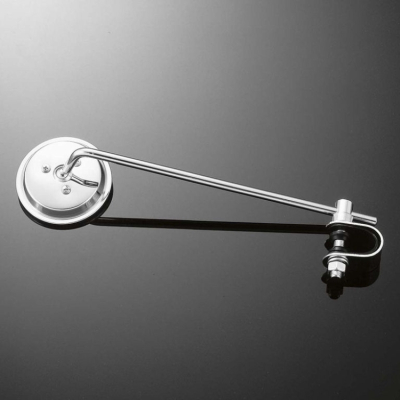 Motocyklové zrcátko Highway Hawk ADJUSTABLE ROUND 75mm, na řidítka 22/25mm, chrom (1ks)