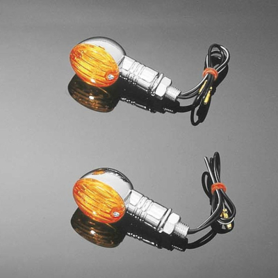 Moto blinkry Highway Hawk MINI CATEYE, E-mark, chrom (2ks)