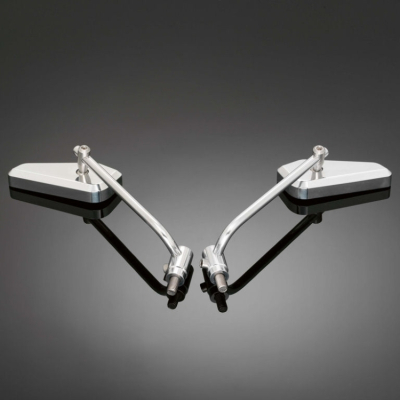 Motocyklové zrcátko Highway Hawk TRACK, Levá strana, leštěný chrom (1ks)