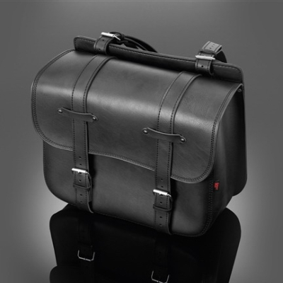 Motocyklová podsedlová brašna Highway Hawk (malá), TEK kůže, černá (1ks)