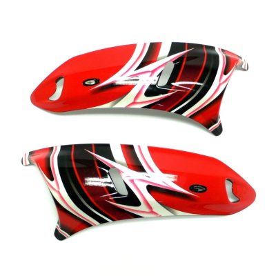 Difusery typ-8, Randy Replica Red pro přilby Arai RX-7 CORSAIR (sada)