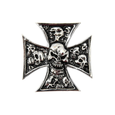 Samolepící emblém Highway Hawk GRAVE-X SMALL - lebky v kříži