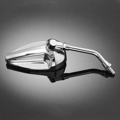 Motocyklová zrcátka Highway Hawk Mr. "T", Levá i Pravá strana, E-mark, chrom (2ks)