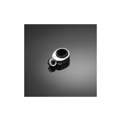 Kabelové svorky SINGLE Highway Hawk pro řídítka r  25mm - pro jeden kabel, chrom