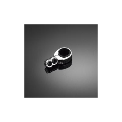 Kabelové svorky DUO Highway Hawk pro řídítka r  25mm - dvojité, chrom