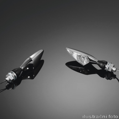 Moto blinkr Highway Hawk NEW MICRO jako pravý přední/levý zadní, E-mark, satin (1ks)