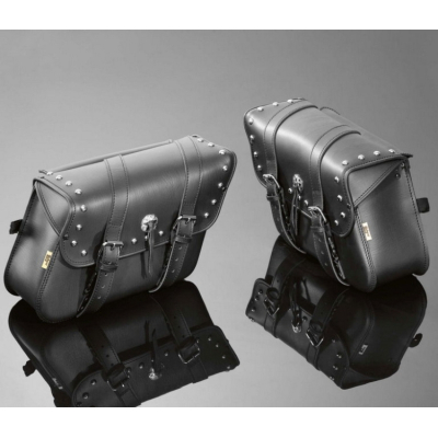 Motocyklové brašny Highway Hawk HOUSTON - zdobení nýty, kůže (2ks)