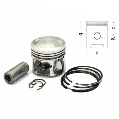 Píst 39.80 komplet KYMCO PEOPLE 4T 50 / AGILITY 4T / SYM FIDDLE 4T 50 / PEUGEOT V-CLIC 4T 50 / YUKI 4T 50 METEOR