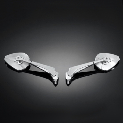 Motocyklová zrcátka Highway Hawk HYDRO, Levá i Pravá strana, chrom (2ks)