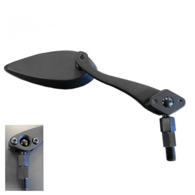 Motocyklová zrcátka Highway Hawk SHARP TEARDROP, Levá i Pravá strana, univerzální mimo Yamaha, černá (2ks)