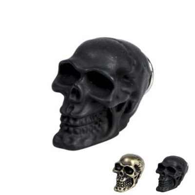 Highway Hawk Čepičky na ventilky Cracked Skull Black (2ks)