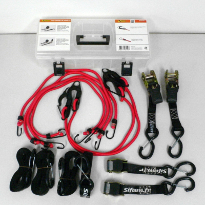 Sada popruhů pro přepravu motocyklu