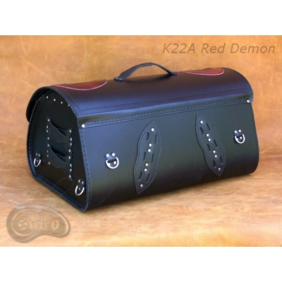 Kožený moto kufr K22 Red Demon, 39L