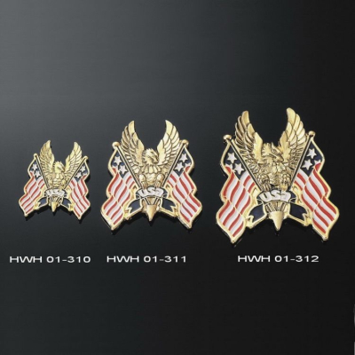 Emblém samolepící, Highway Hawk EAGLEK/USA FLAG, 95mm